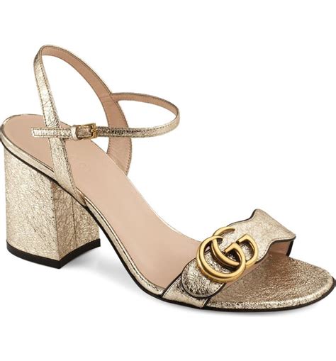 gucci marmont sandals - gold|gucci gg block heel sandals.